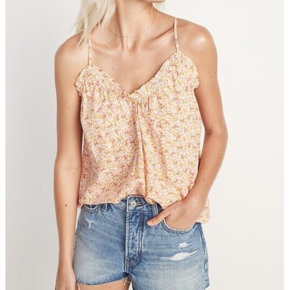 Old Navy Tops - Old Navy Womens Scoop-Neck Floral Swing Cami Tank Top Size 3X Feminine Airy Boho